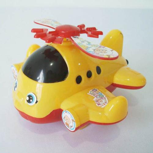 供应sm107621实色卡通拉线飞机带铃 飞行玩具 塑料玩具-「模型玩具」-