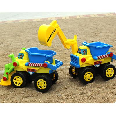超大号沙滩工程车宝宝儿童玩具车耐摔推土机挖掘机铲车翻斗车模型_双
